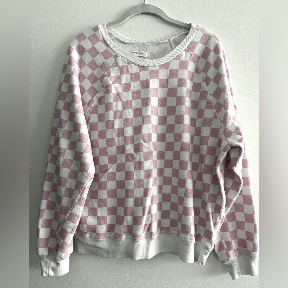 Cute Checkered Crewneck Sweatshirt